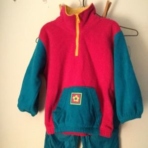 Toddler Girls' Garanimals Windsuit Teal Pink 4T